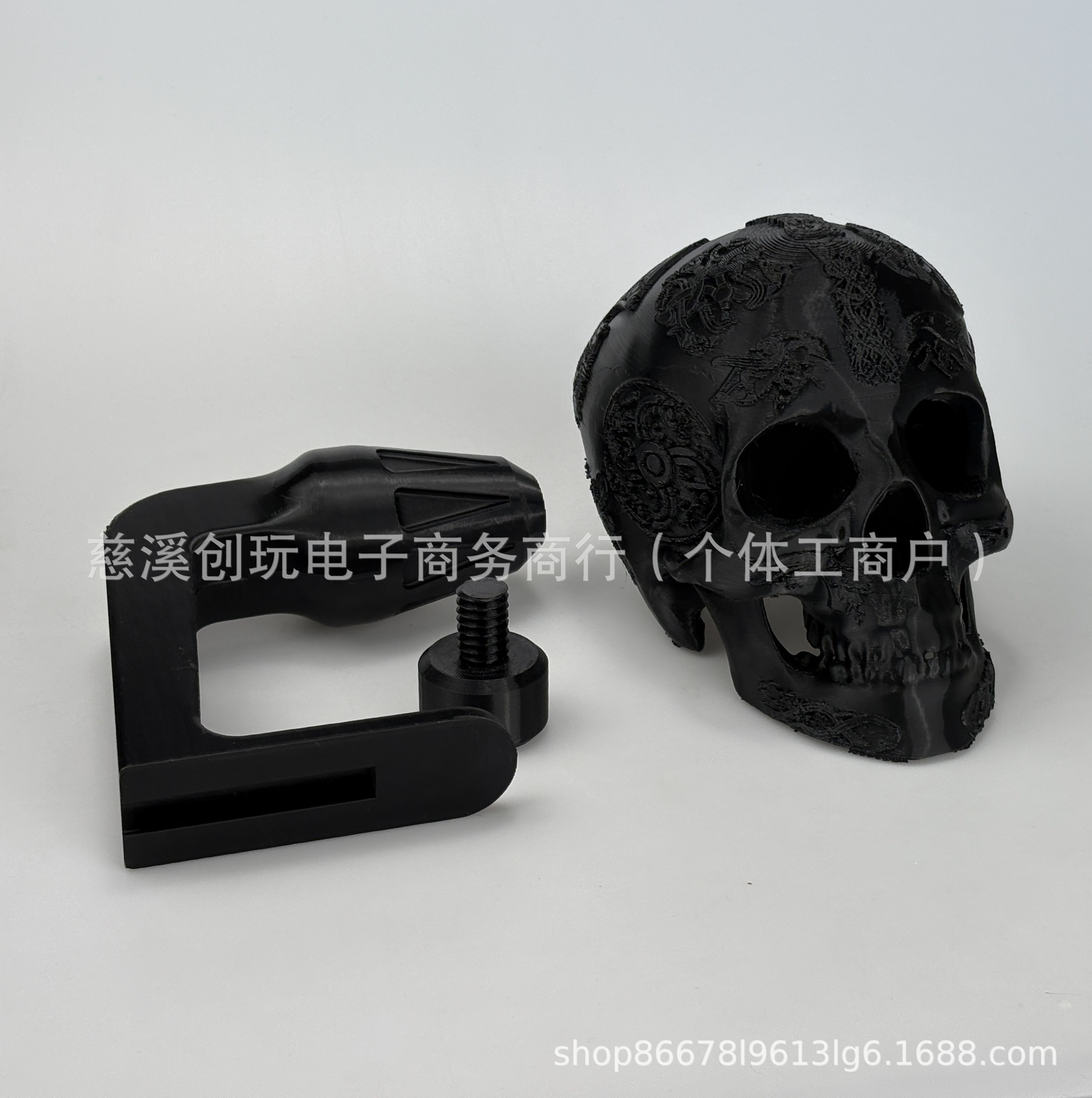 Transfronterizo nueva estación independiente 3D Skull Helmet Display Package