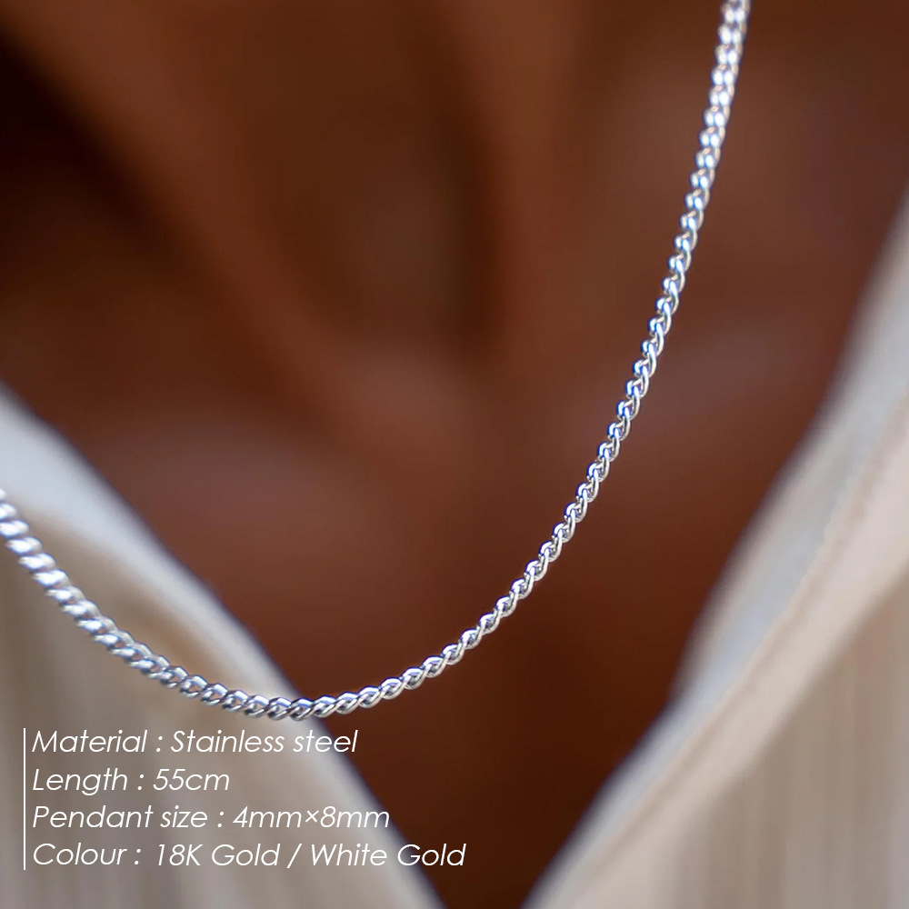 PVD Coated Gold Plating Process Men's Vacation Classic Style Layered Necklaces Solid Color 316L Stainless Steel Waterproof Non Tarnish Surgical Steel Men Pendant Necklaces