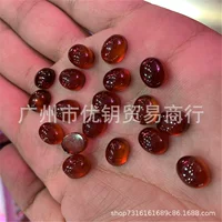 Натуральный гранат Овальный кристалл прозрачный гладкий DIY аксессуары голый камень инкрустированный завод оптом оптом