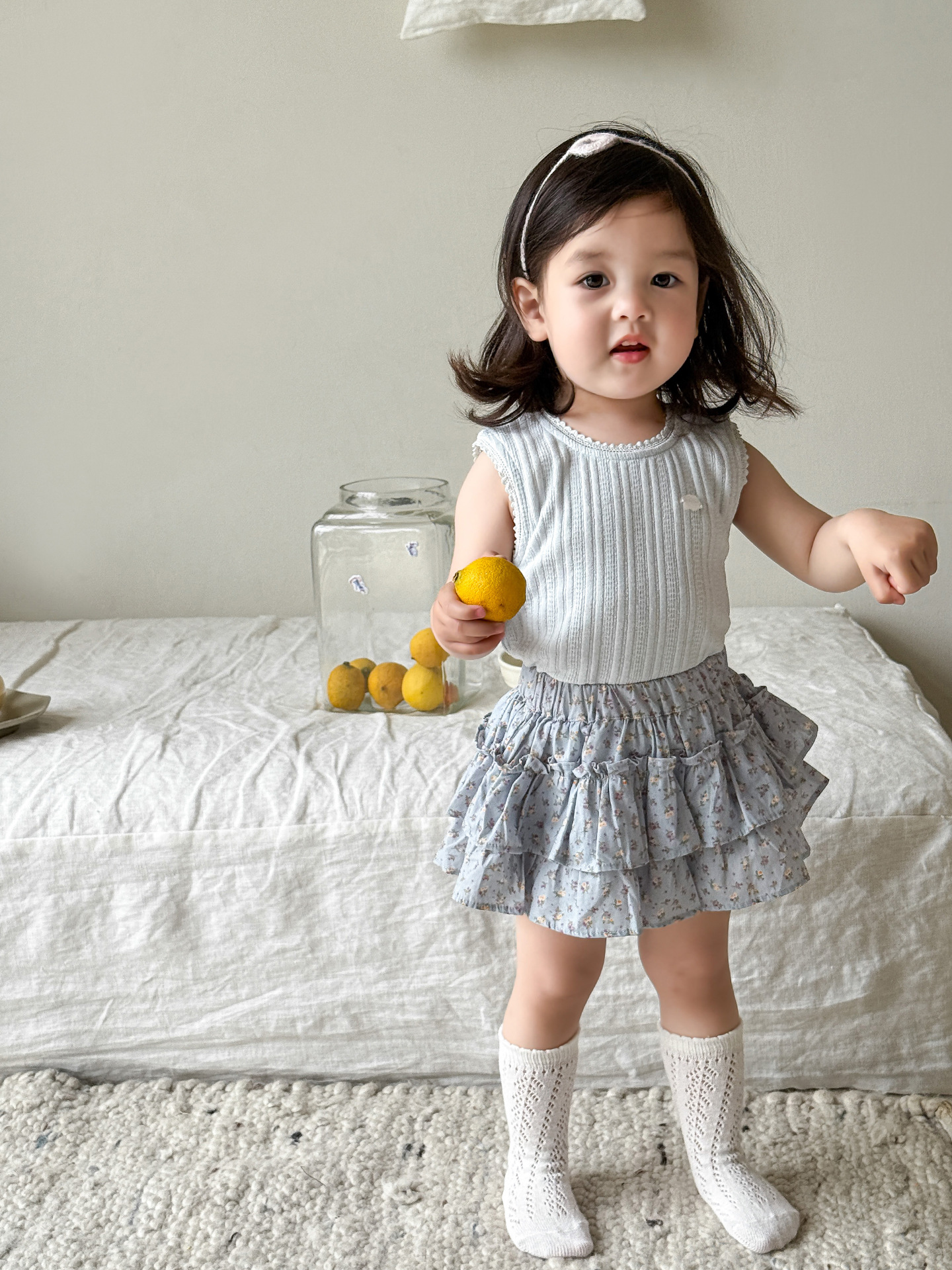 Caña de pera ropa para niños chaleco para niñas verano delgado 2025 nuevo top sin mangas de malla para niños ropa para bebés y niñas