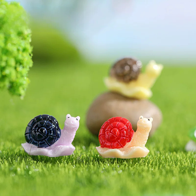 Plant lamp, snails, material, micro landscape, 3 colors, handmade