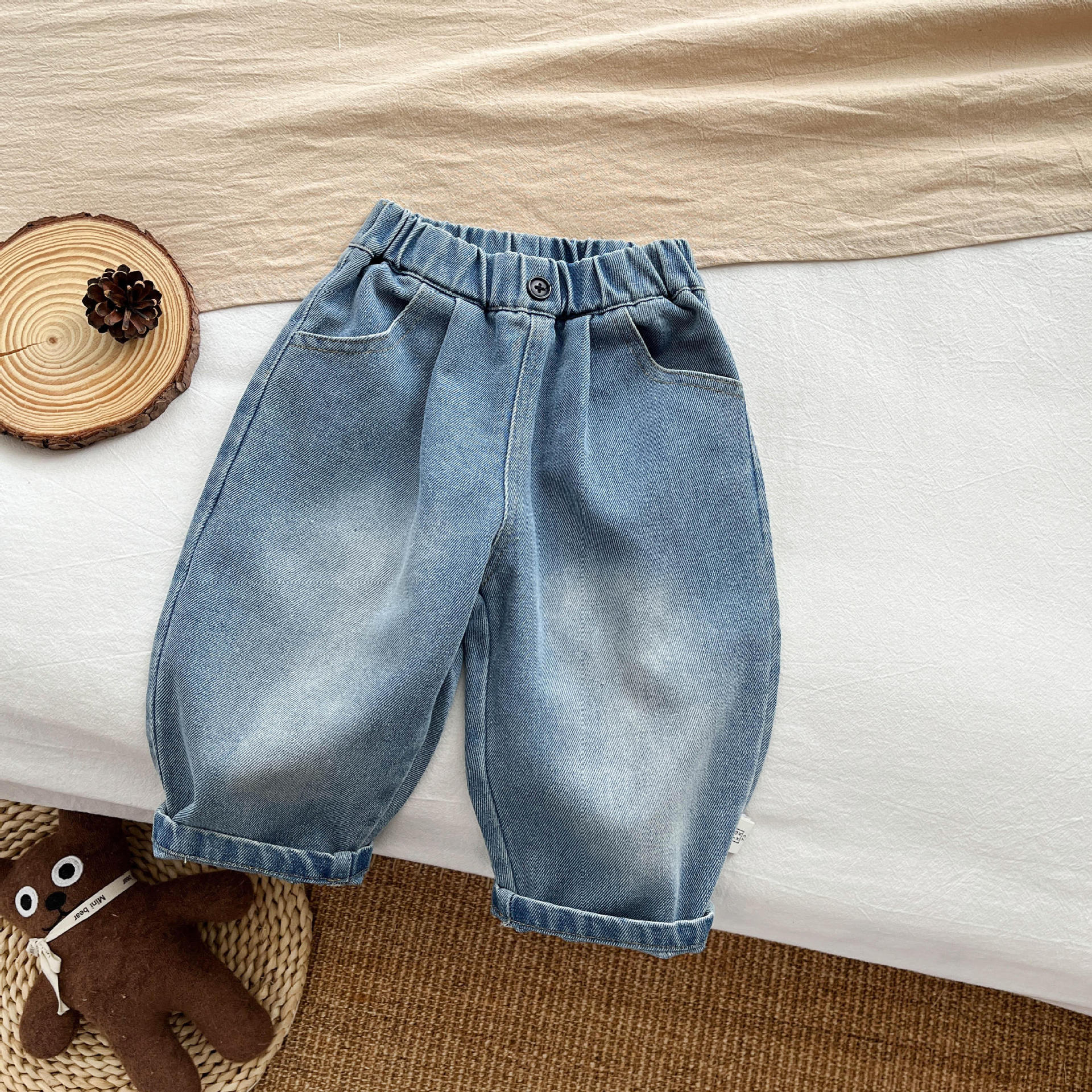 Primavera bebé coreano chaleco de primavera y otoño guapo bebé chaleco de punto de moda ropa de niños universal