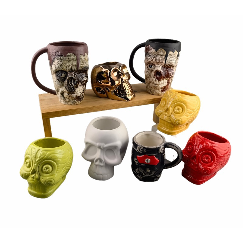 Selección estricta de Halloween Piratas del Caribe calavera tazas de vino tazas de cerveza tazas de marca creativas tazas de vino extranjero