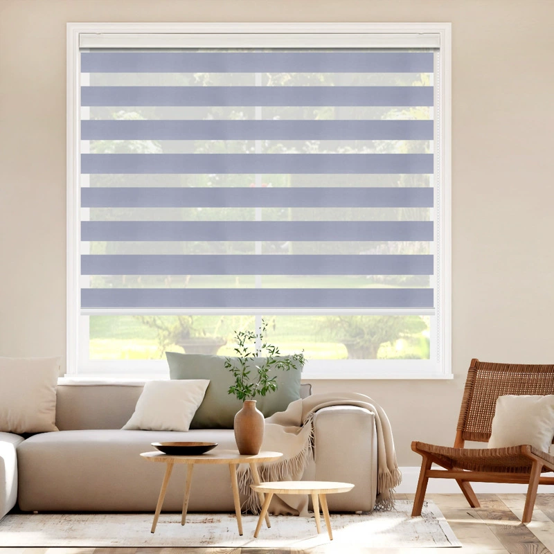 Customized American double-layer zebra blinds, office bathroom light-shading lifting beaded gauze curtains