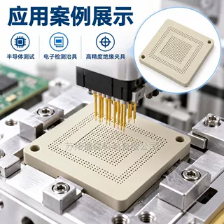 四轴加工中心CNC定制加工PEEK绝缘定位板微孔铣削耐高温半导体