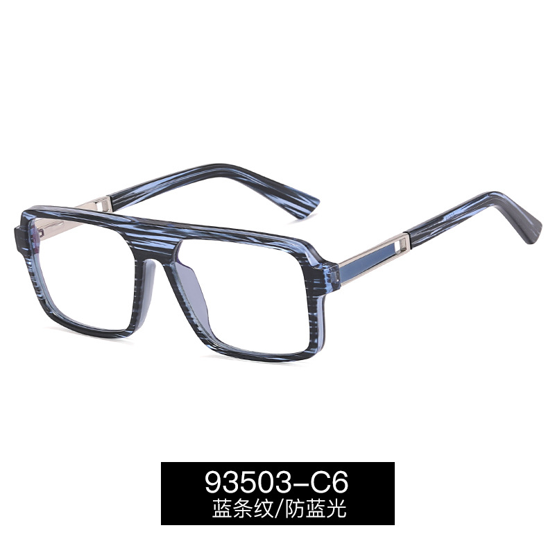 93503 Comercio exterior nuevo retro anti-azul gafas de luz de los hombres ocasionales de negocios gafas cuadradas ultra ligero TR90 marco de la moda