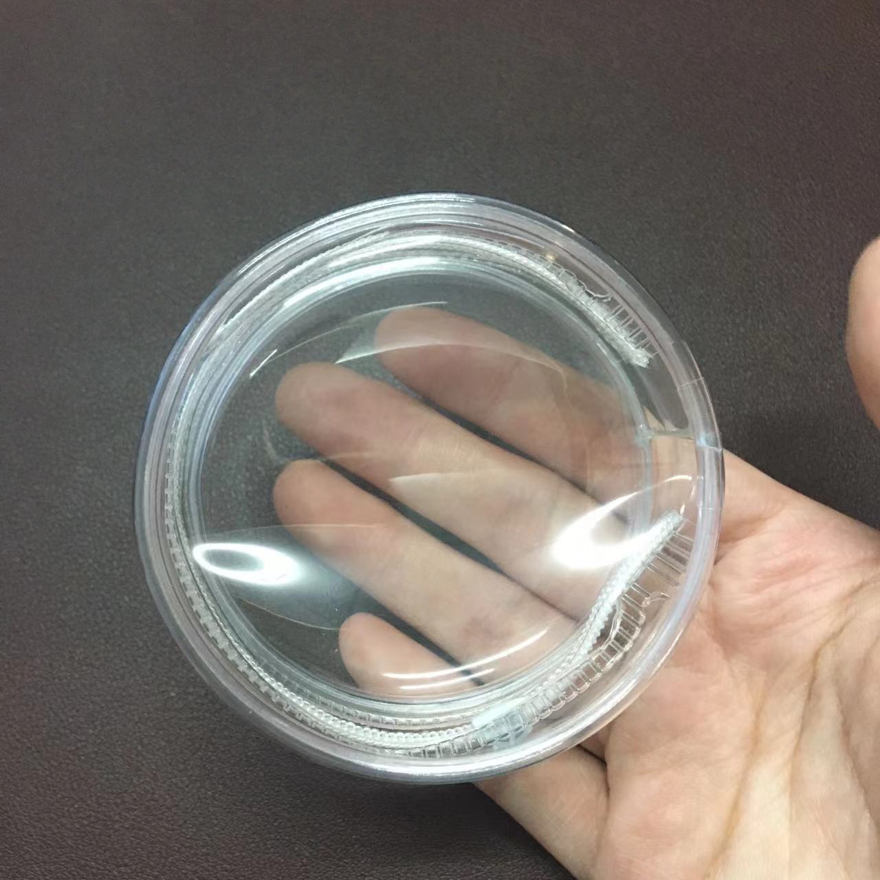 보호 케이스 58MM 75MM 기장 주변 배지 보관 디스플레이 통증 가방 나가는 투명 펜던트