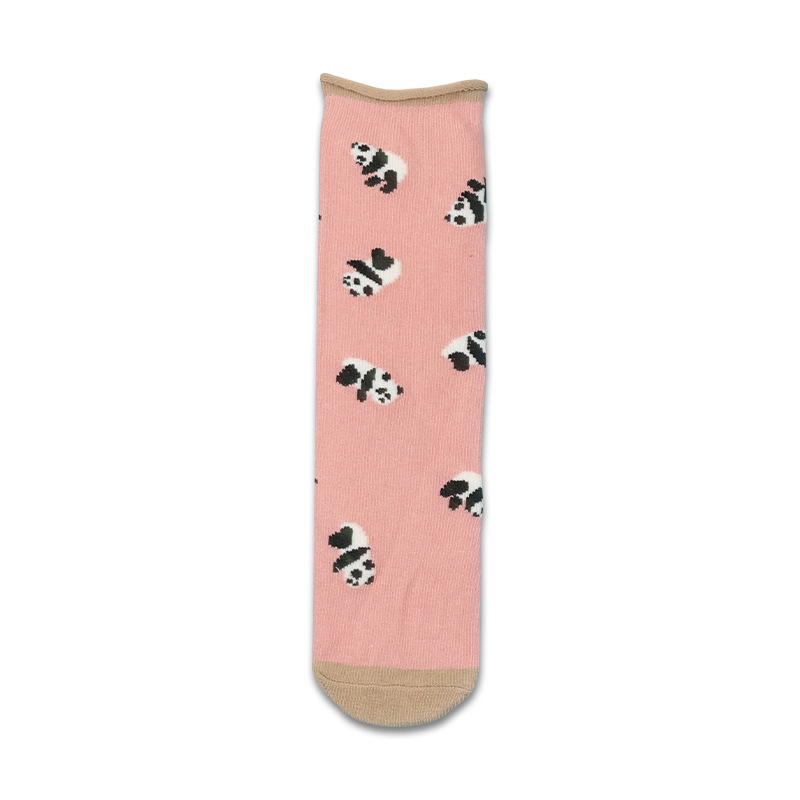 T4-7 HT2108 pink panda / Free size (panjang Kaos Kaki 30cm 1-12 tahun)