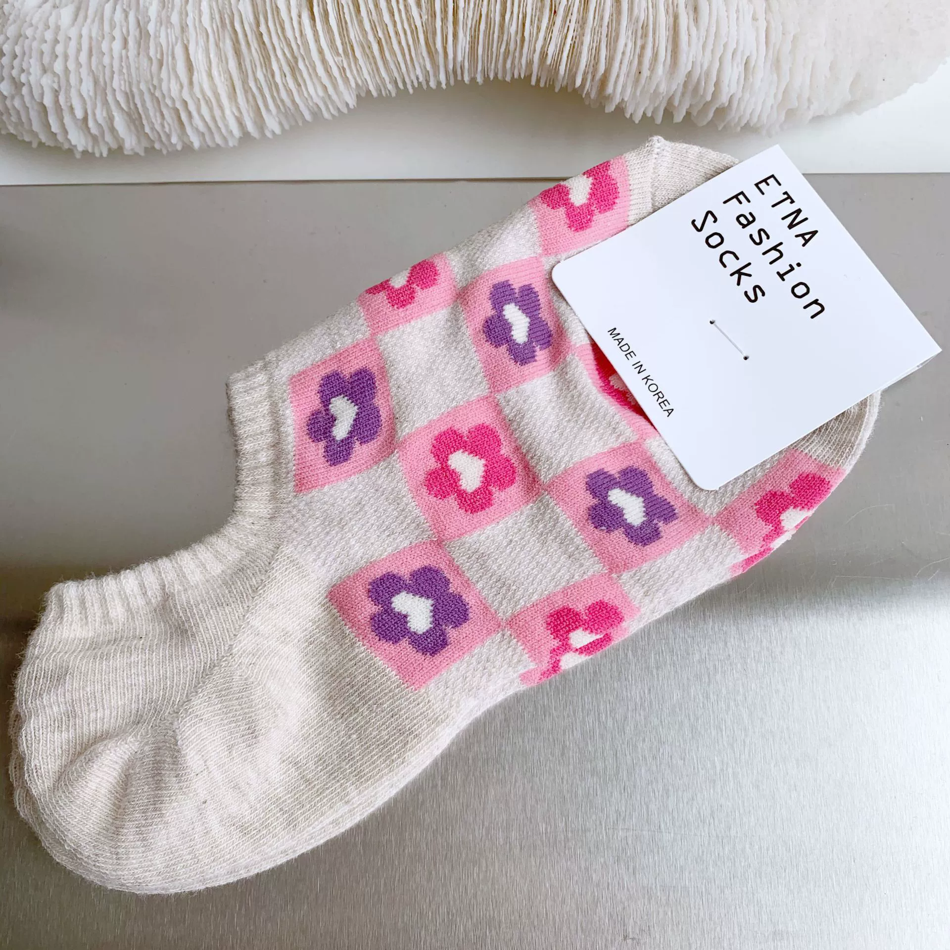 Милые дышащие невидимые гетры, опт, с цветочным принтом