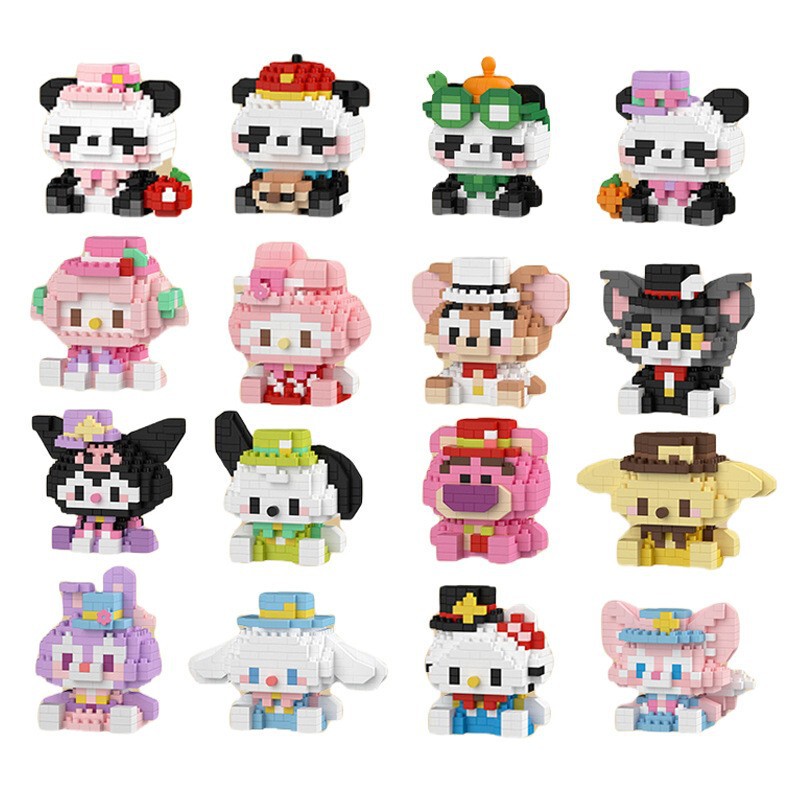 [Strict selection of postage] compatible with Lego cartoon panda doll building blocks assembled toy ornaments children's gifts wholesale