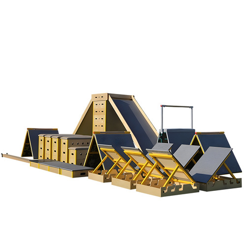 Children's physical fitness wooden parkour equipment set outdoor obstacle jump run parkour barrier sensory training climbing wall