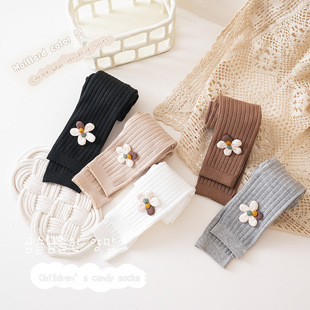 Girls' Leggings Children's Pantyhose Spring and Autumn Mid-thickness Ankle-length Pants Outer Wear Baby Girls' Leggings Socks Don't Even Feet Class A Cotton