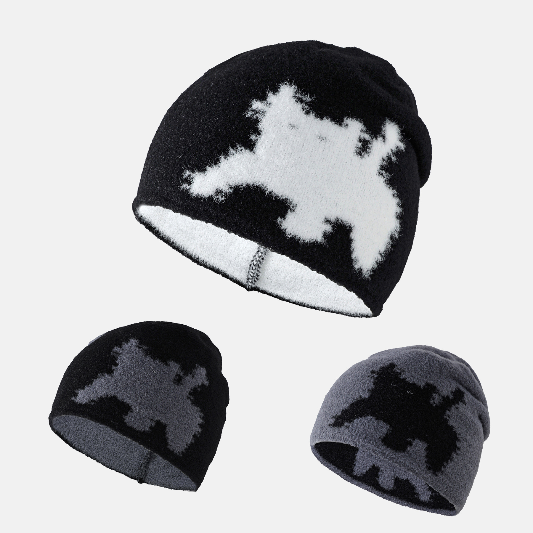 Demi-season keep warm cute woolen knitted hat