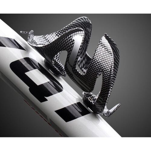 Mountain bike water bottle cage fiberglass water bottle cage plastic water bottle cage carbon fiber pattern bicycle cup holder