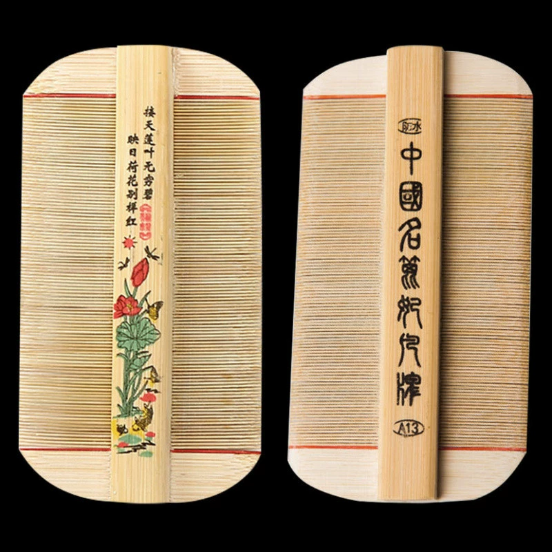 Расческа расческа расческа вшей зашифрованная сверхплотная зубная старомодная бамбуковая расческа дерево для детей, чтобы очистить перхоть