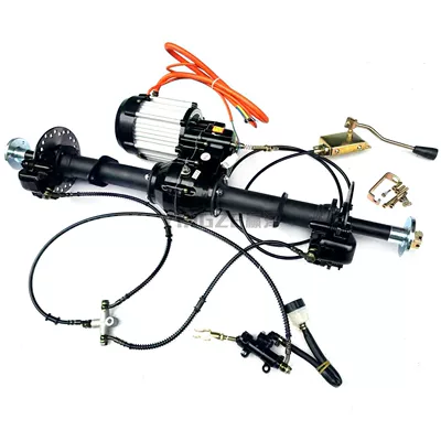 Motorcycle frame kart parts: differential axle, transmission - 48v580w-with-brake-5inch-wheel-flange