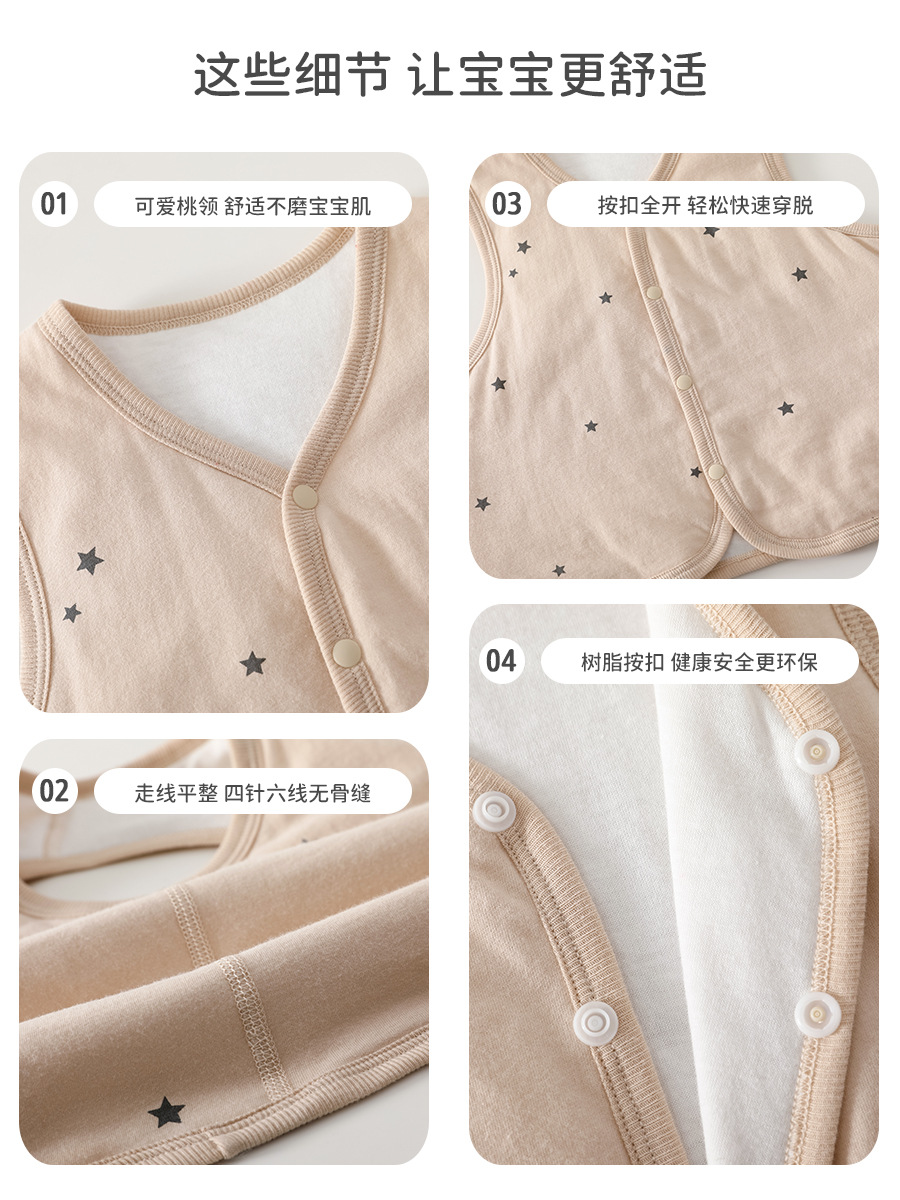 Baby chaleco de otoño y invierno 40 gramos chaleco cálido de algodón para bebés engrosado calentamiento cardigans sin mangas chaleco de hombros para bebés