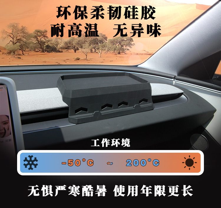 Suitable for Tesla's New Model Y3Yl Center Console Storage Box, Removable Tray, Tissue Storage