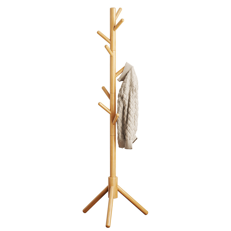 Percha de sombrero de madera sólida percha de piso percha de ropa percha image 6
