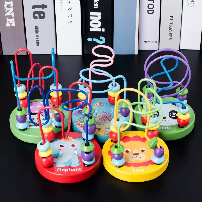 Mini cartoon animal waves on wooden toys 2-4 years old early education puzzle children's toys 0.2 factory direct sales