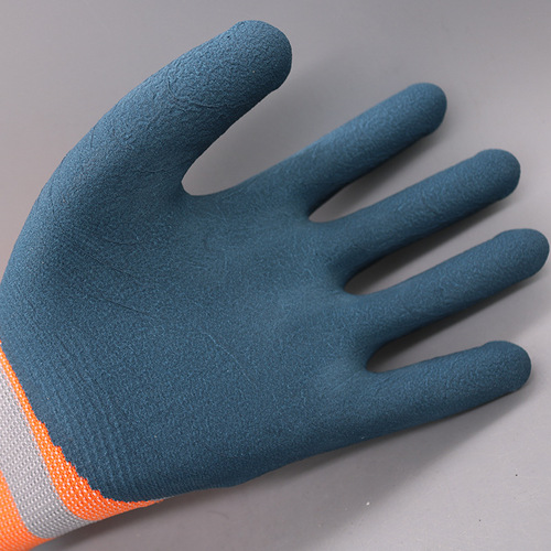 Tire rubber gloves, latex foam gloves, wear-resistant, dipped, non-slip construction site work labor protection gloves wholesale