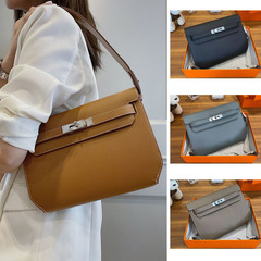 新品depechesキャリーバッグレディース男性女性用シングルショルダー斜め掛けハンドバッグ本革エプサム牛革