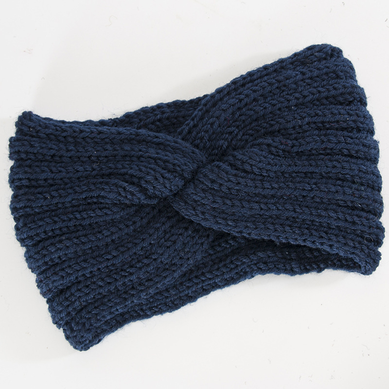 Invierno de punto accesorios para el cabello banda de pelo cruz elástica lana caliente hombres y mujeres deportes banda de pelo