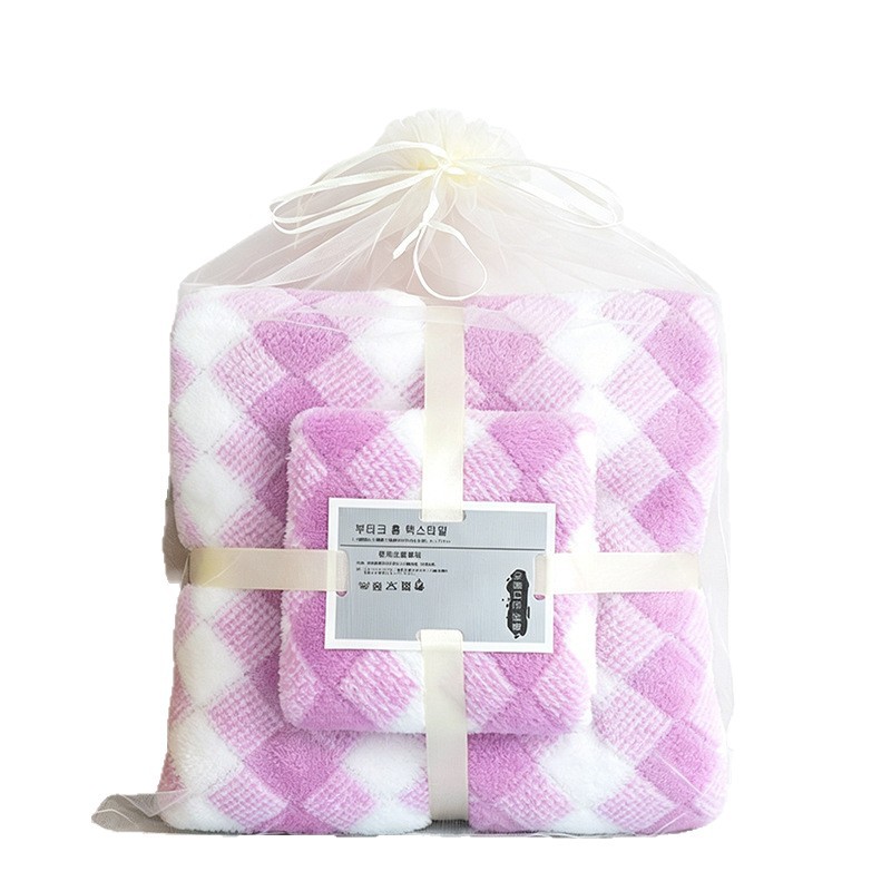 Toallas toallas de baño de coral vello tricolor cuadrado dos conjuntos de regalos absorbentes toallas de baño toallas de playa toallas al por mayor