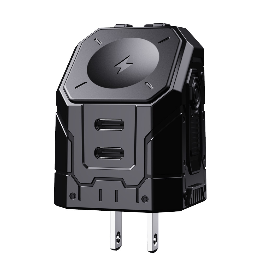 Cargador de teléfonos móviles transfronterizos, cabezal de carga de Apple Watch con cable telescópico adecuado para enchufe de carga de nitruro de gallio de Huawei