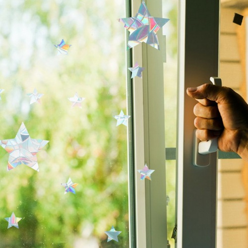 Self-Adhesive Static Window Film 3D Glass Film Laser Glitter Colorful Window Glass Film Rainbow Window Film Colorful Window Paper