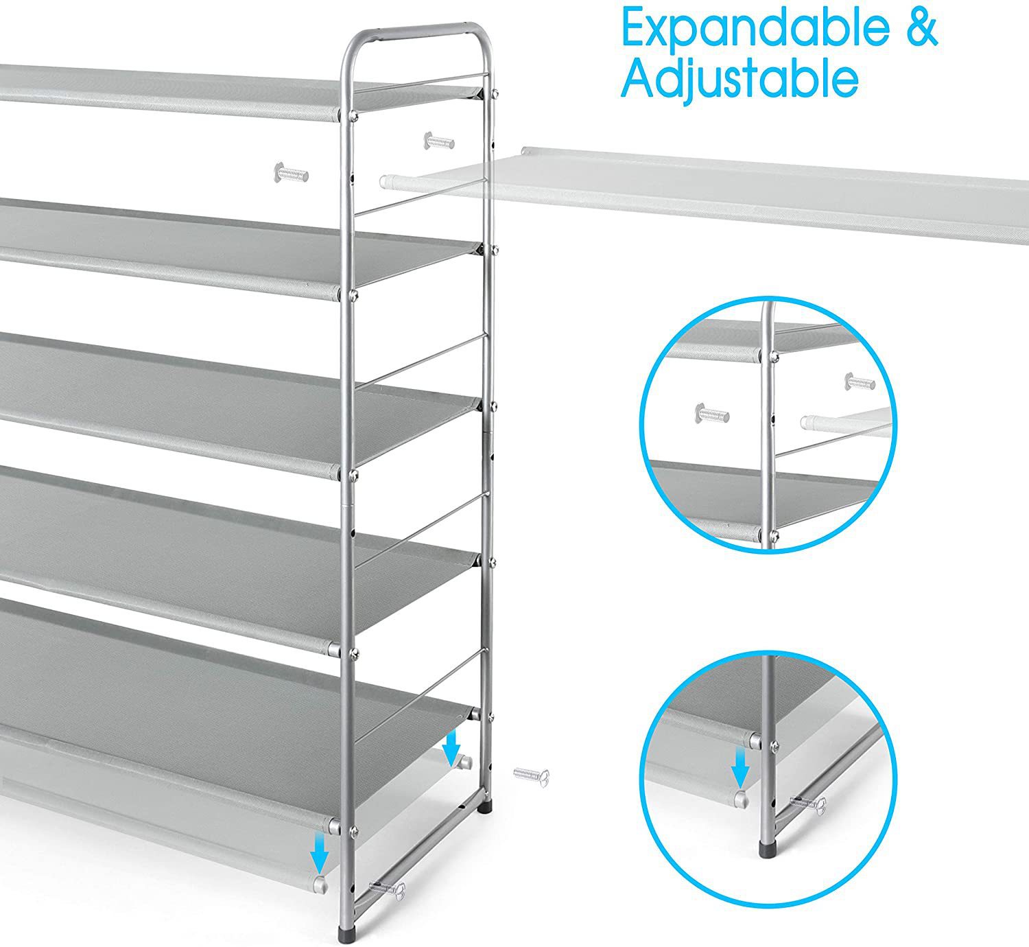 简易五层鞋架柜组装置物架金属多层堆叠家用宿舍门口收纳厂家直销