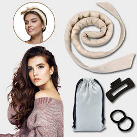 发带款蝴蝶结睡眠卷发神器大波浪无热卷发棒懒人盘发器收纳袋套装