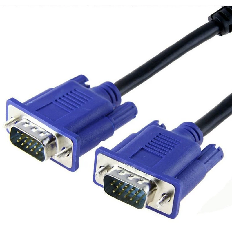 1.8 метра 3+6В кабель VGA 15 игл экранированный магнитное кольцо для компьютера подключение видео кабеля дисплей кабель