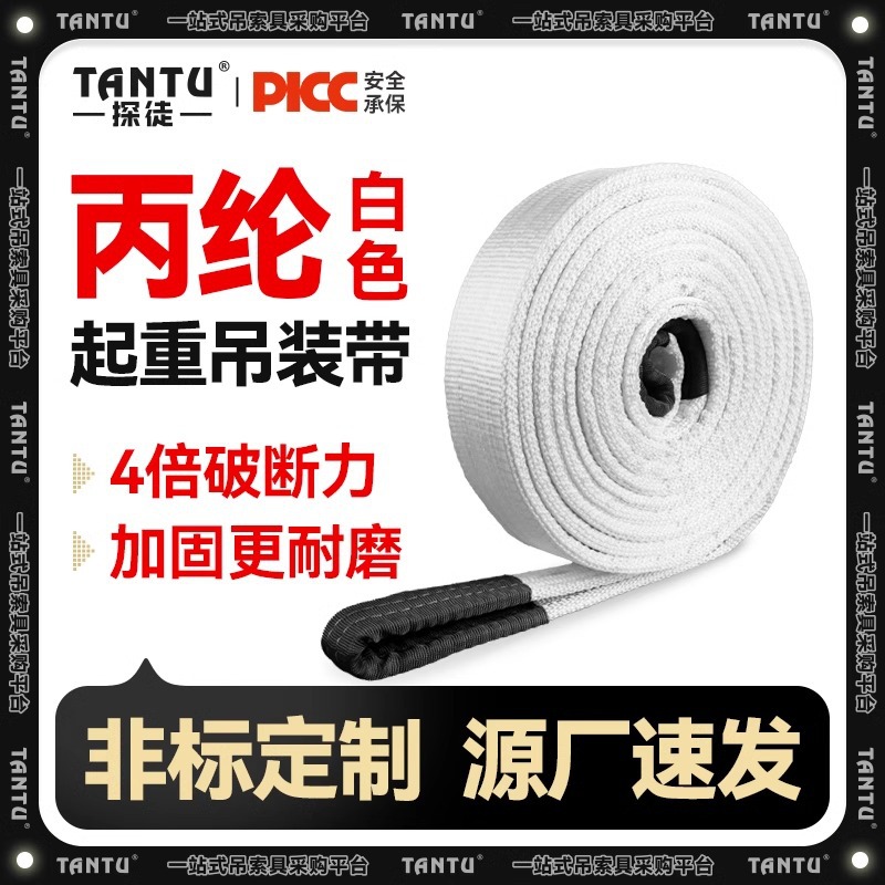 吊装带起重吊带国标工业扁平5吨6加厚双扣吊机吊树吊车行车布吊绳