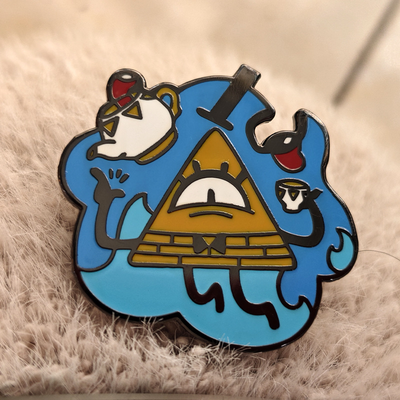 Weird Town Enamel Pin Anime Teapot Metal Badge School Bag Decoration Cartoon Brooch Accessories Jewelry