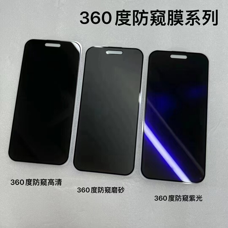 360-Degree Privacy Protection Film Suitable for Apple 18Pro Mobile Phone Film Iphone17Promax Frosted Eye Protection Tempered Film 16