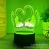 Night light, atmospheric swan, lights, table lamp, 3D, Birthday gift