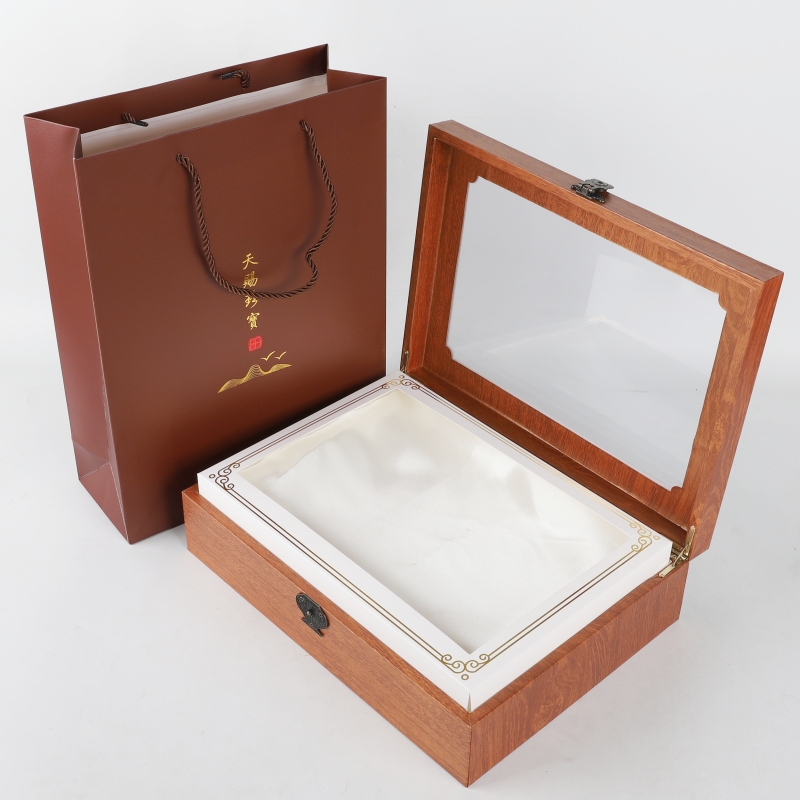 Tianshi Treasure ventana abierta, pegamento de pescado, productos secos, caja de regalo de abollo, caja de exhibición, caja vacía de tónico de ginseng.