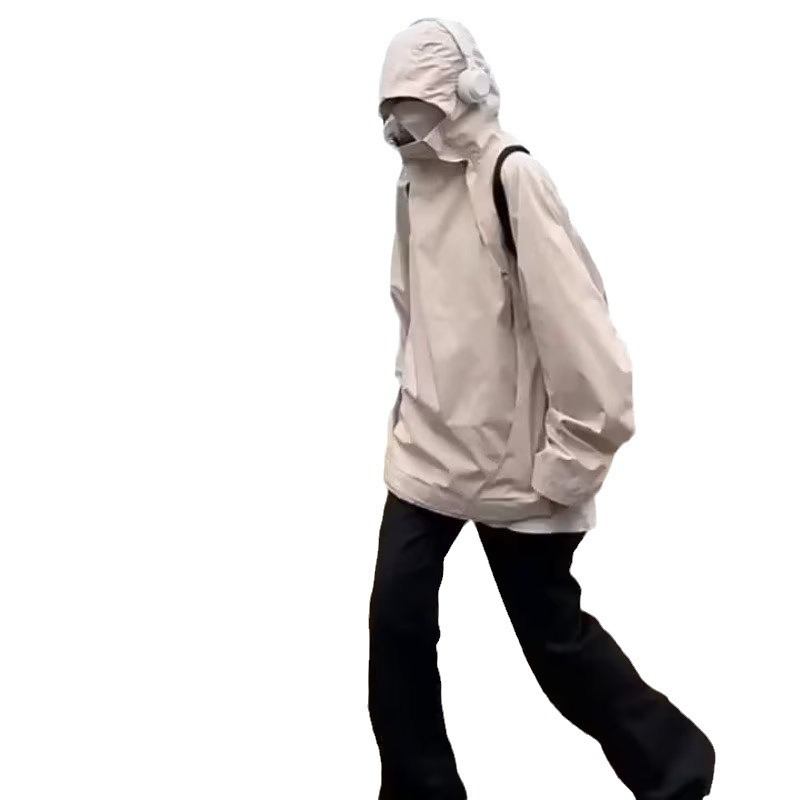 Marca de moda Estilo de Hong Kong 2024 Primavera y otoño Chaqueta guapa Hombre ins High Street Estilo japonés Harajuku Chaqueta suelta de moda coreana