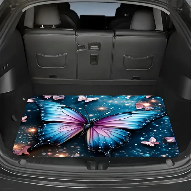 Temu Labeling Dropshipping Cross-Border Abstract Printed Car Trunk Mat Water-Absorbent, Non-Slip, Dirt-Resistant and Wear-Resistant Car Floor Mat