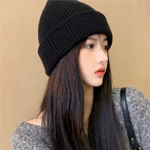 Adorable Knitted Bear Hat for Girls and Boys, Suitable for Autumn and Winter, Korean Style Postpartum Head Cover, Versatile and Warm, Anti-Cold Knitted Cap