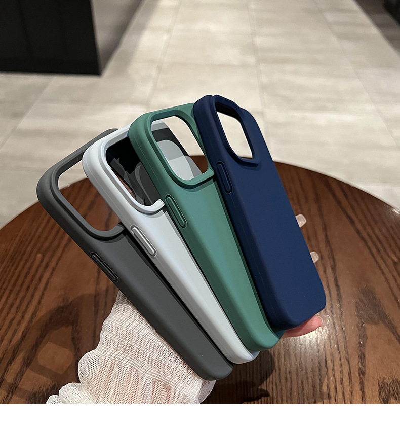 Ốp lưng silicon lỏng iPhone 14 Pro Max chống rơi, bảo vệ toàn diện — [Vàng cam] Silicone lỏng tinh khiết có lỗ lớn, [Dark Night Green] Silicone lỏng tinh khiết có lỗ lớn, [Pitaya Purple] Silicone lỏng màu đặc có lỗ lớn, [Tử Đinh Hương] Silicone lỏng tinh khiết có lỗ lớn chi tiết 10