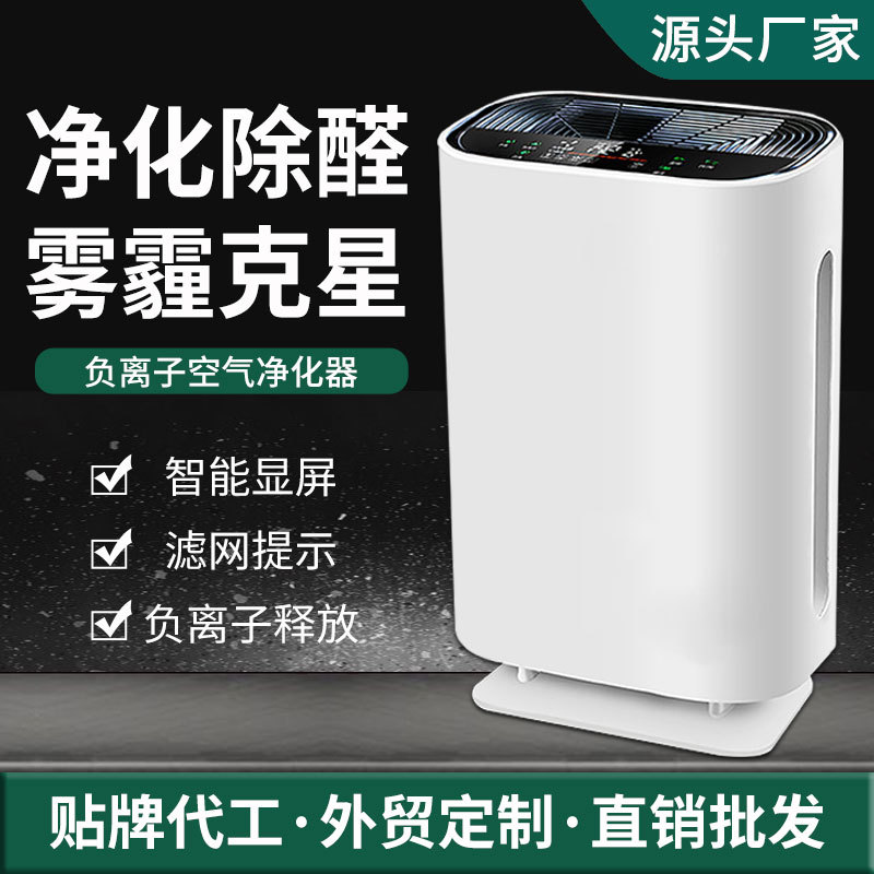 负离子净化器家用室内除甲醛雾霾烟杀菌PM2.5消毒机除宠物异味