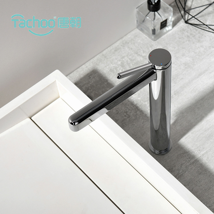 Hot and cold lift basin faucet splash-proof water single hole mixed faucet apartment hotel bathroom copper faucet Hot and cold lift basin faucet splash-proof water single hole mixed faucet apartment hotel bathroom copper faucet