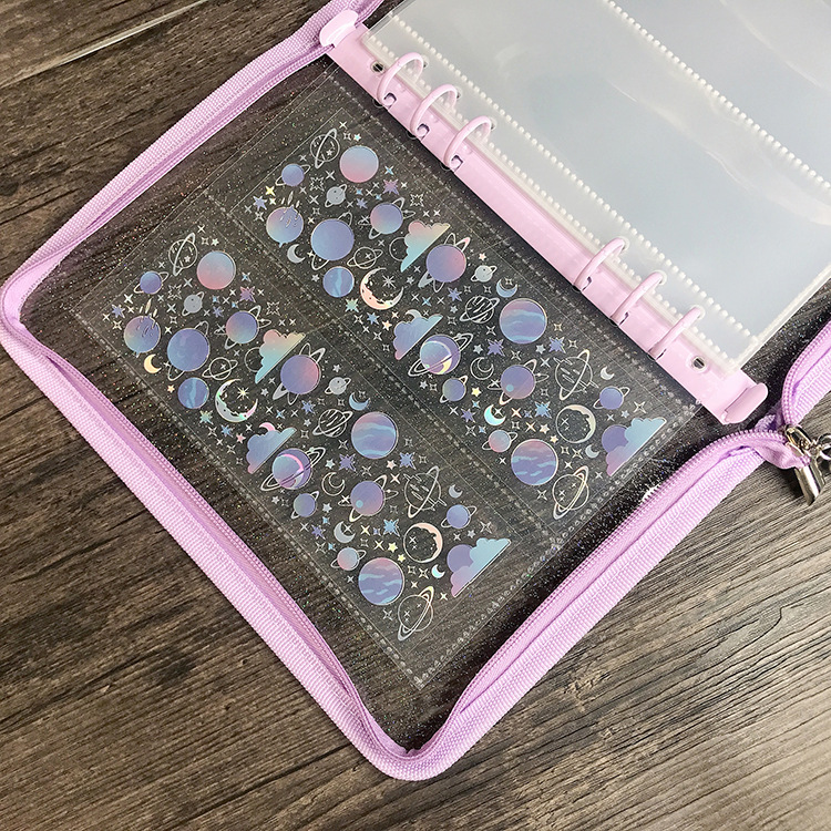 ins Korean creative A5 sticker storage loose-leaf notebook replacement insert insert type Gu card sticker storage 6-hole PP inner page