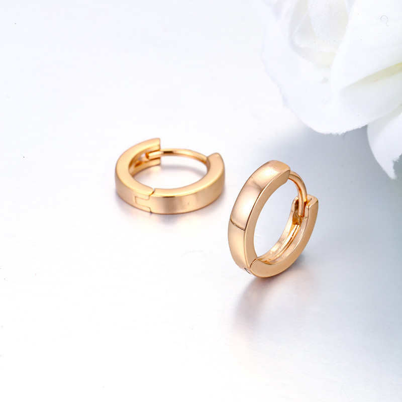 Pendientes de aro Xuping transfronterizos rusos de 18k con incrustaciones de diamantes, joyería de lujo ligero de alta gama al por mayor para mujer. image 83