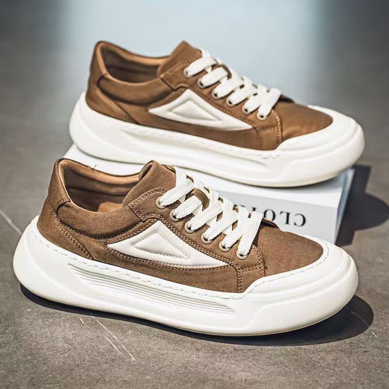 Zapatos de hombre zapatos de lona transpirables de invierno 2026 nuevos zapatos deportivos casuales de altura baja para hombres zapatos de suela suave versátiles