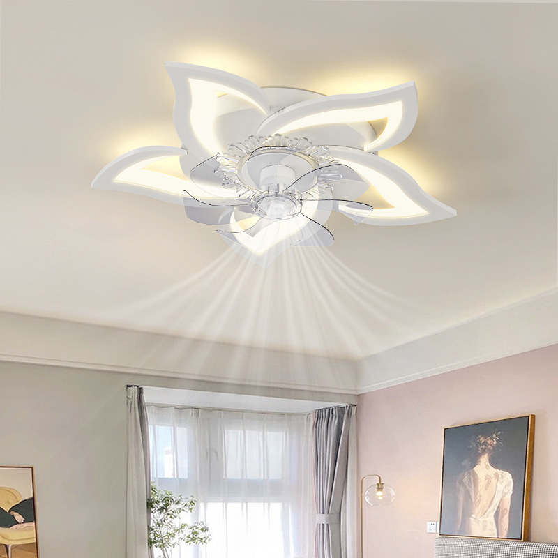 2024 nuevo estilo moderno y simple lámpara de ventilador de sala de estar nórdica creativa hogar dormitorio estudio sala de lámparas de ventilador