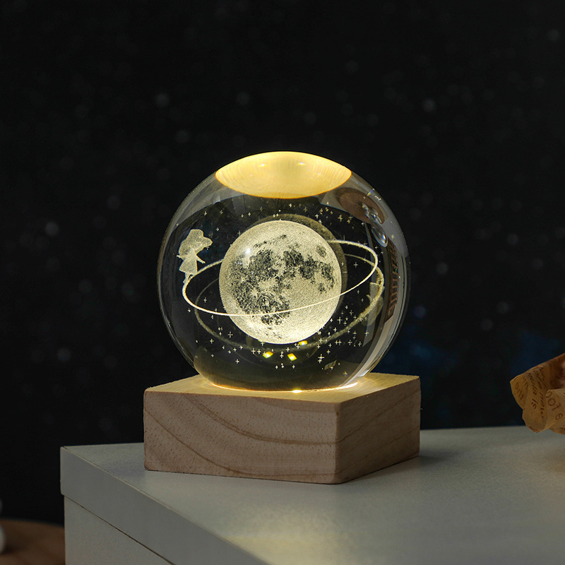 クリスタルボール3d内彫刻サンタクロース星シリーズ工芸クリスマスプレゼントメーカー直販量大特恵|undefined