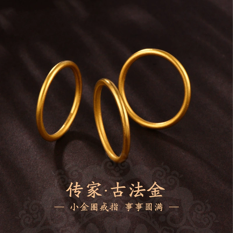 Древний метод передачи кольца сплошное имитационное золотое матовое матовое латунное позолоченное кольцо женского кольца с высоким цветом